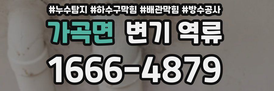 가곡면 변기 역류