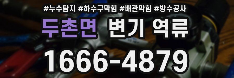 두촌면 변기 역류