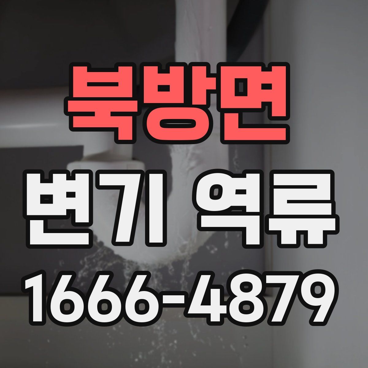 북방면 변기 역류
