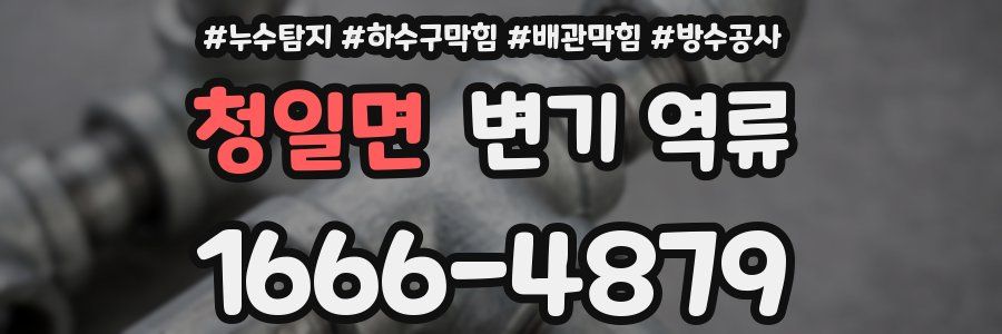 청일면 변기 역류