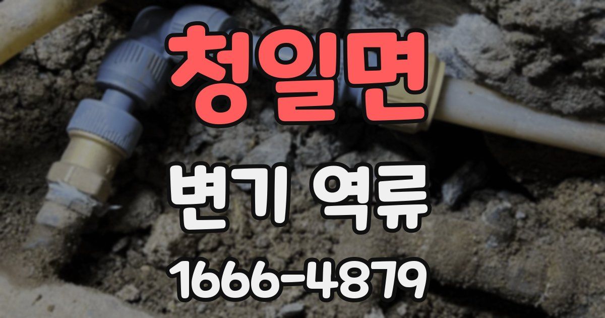 청일면 변기 역류