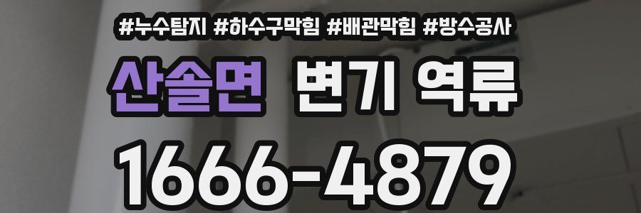 산솔면 변기 역류