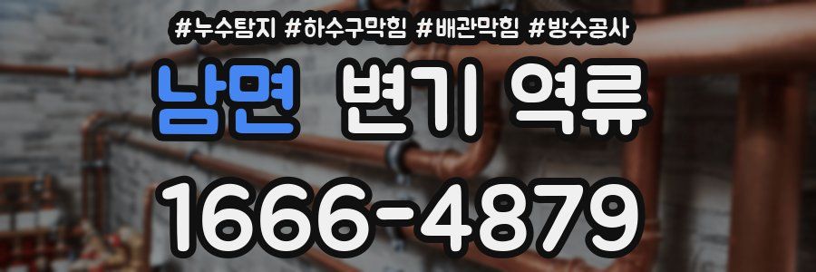 남면 변기 역류