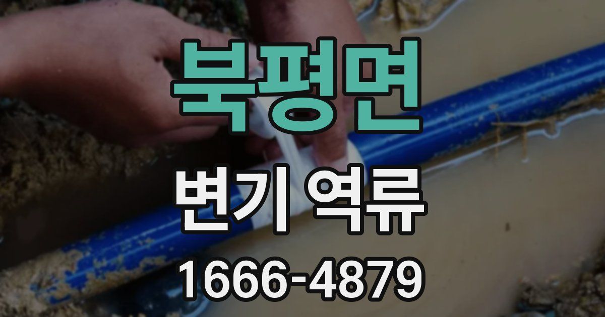 북평면 변기 역류