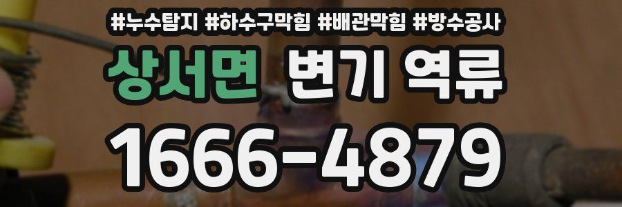 상서면 변기 역류