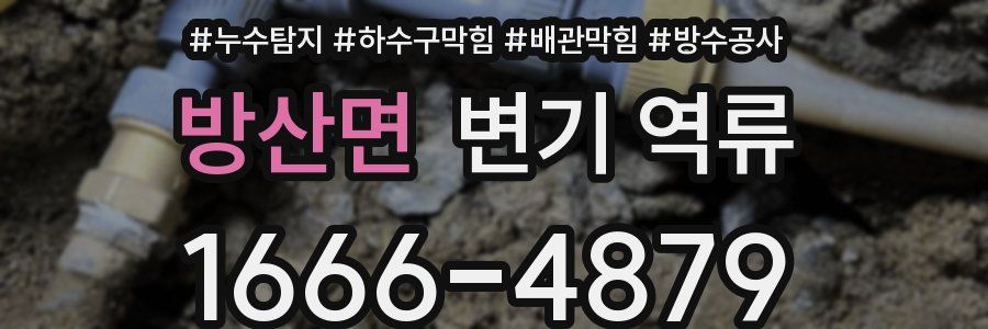 방산면 변기 역류