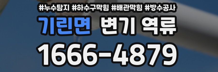기린면 변기 역류