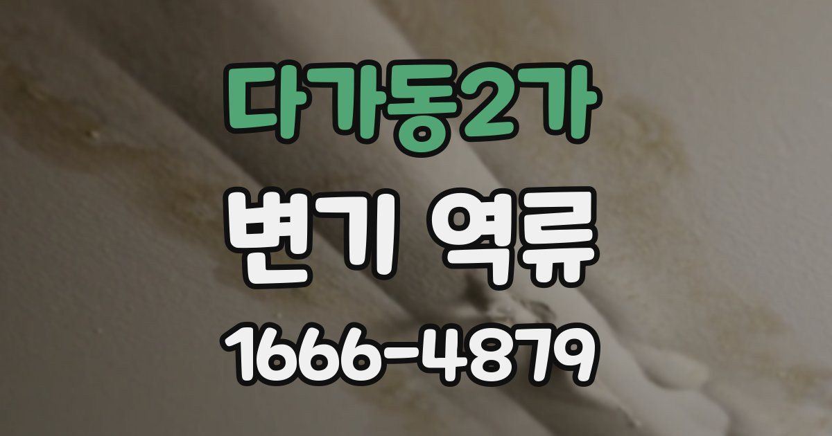 다가동2가 변기 역류