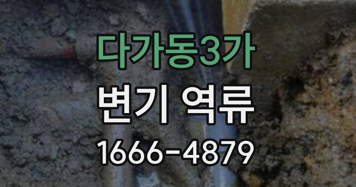 다가동3가 변기 역류