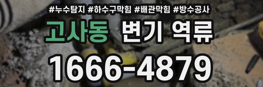 고사동 변기 역류