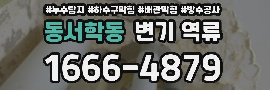 동서학동 변기 역류