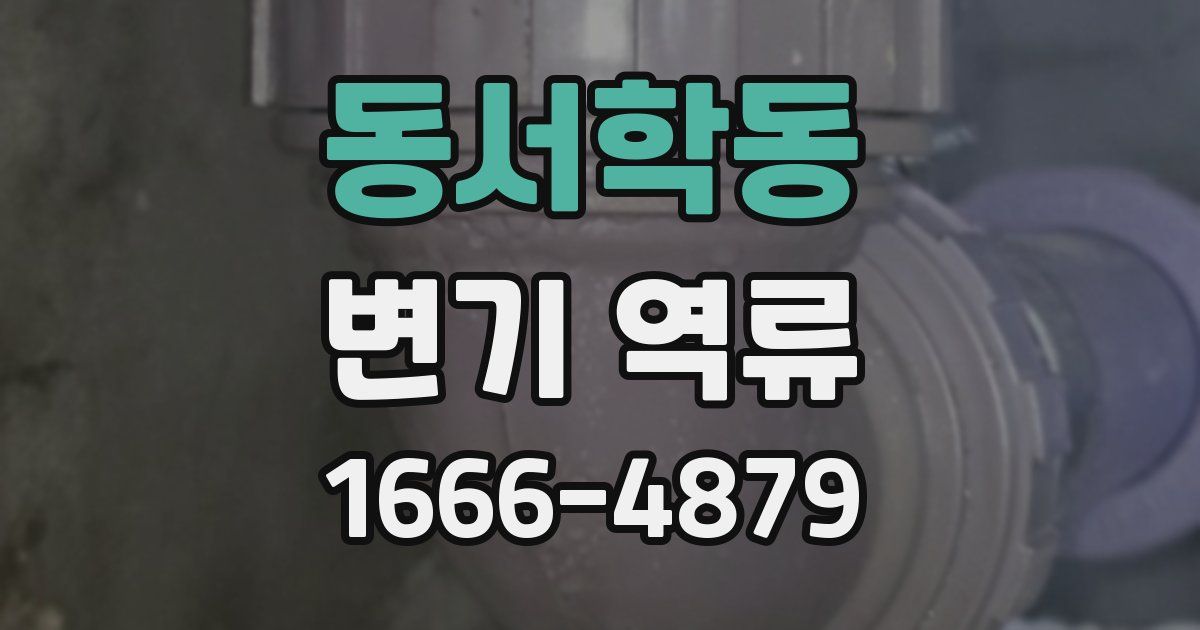 동서학동 변기 역류