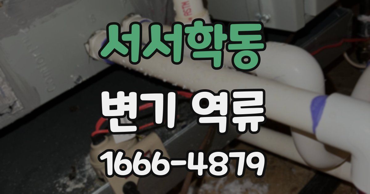 서서학동 변기 역류