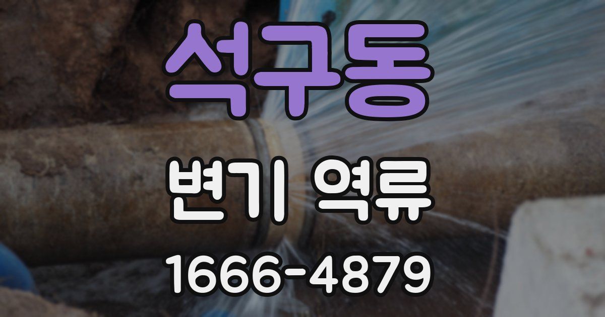 석구동 변기 역류