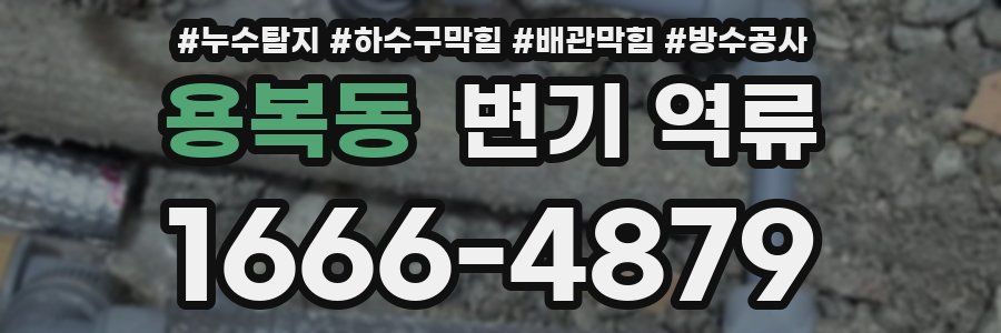 용복동 변기 역류