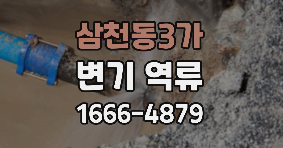 삼천동3가 변기 역류