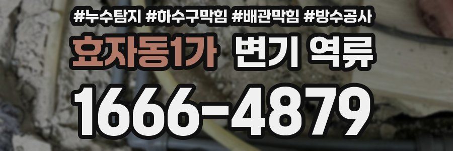 효자동1가 변기 역류