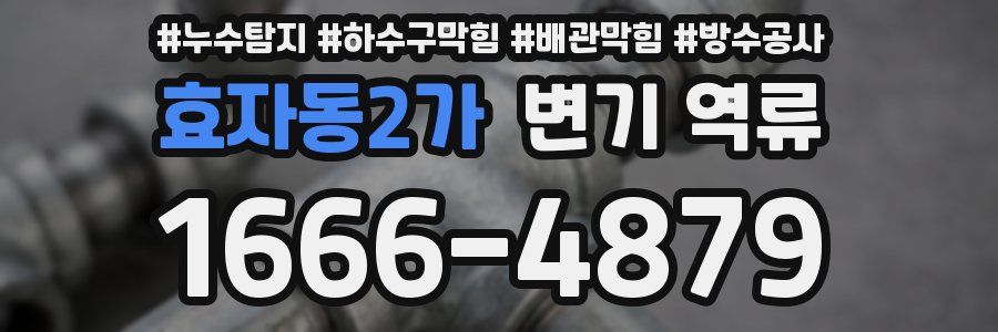 효자동2가 변기 역류