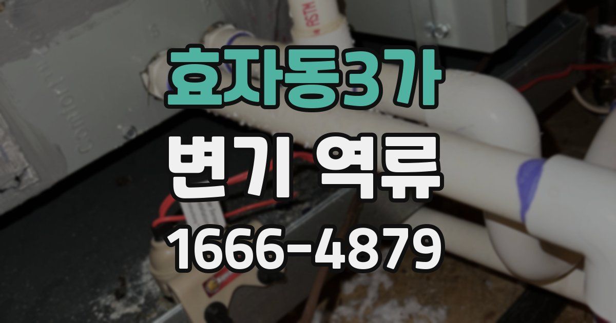 효자동3가 변기 역류