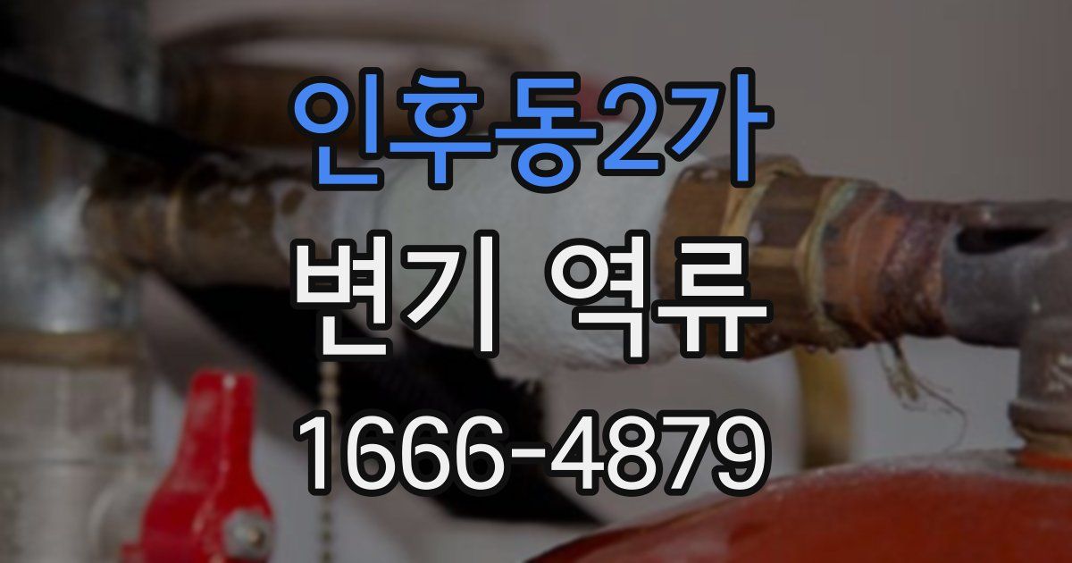 인후동2가 변기 역류