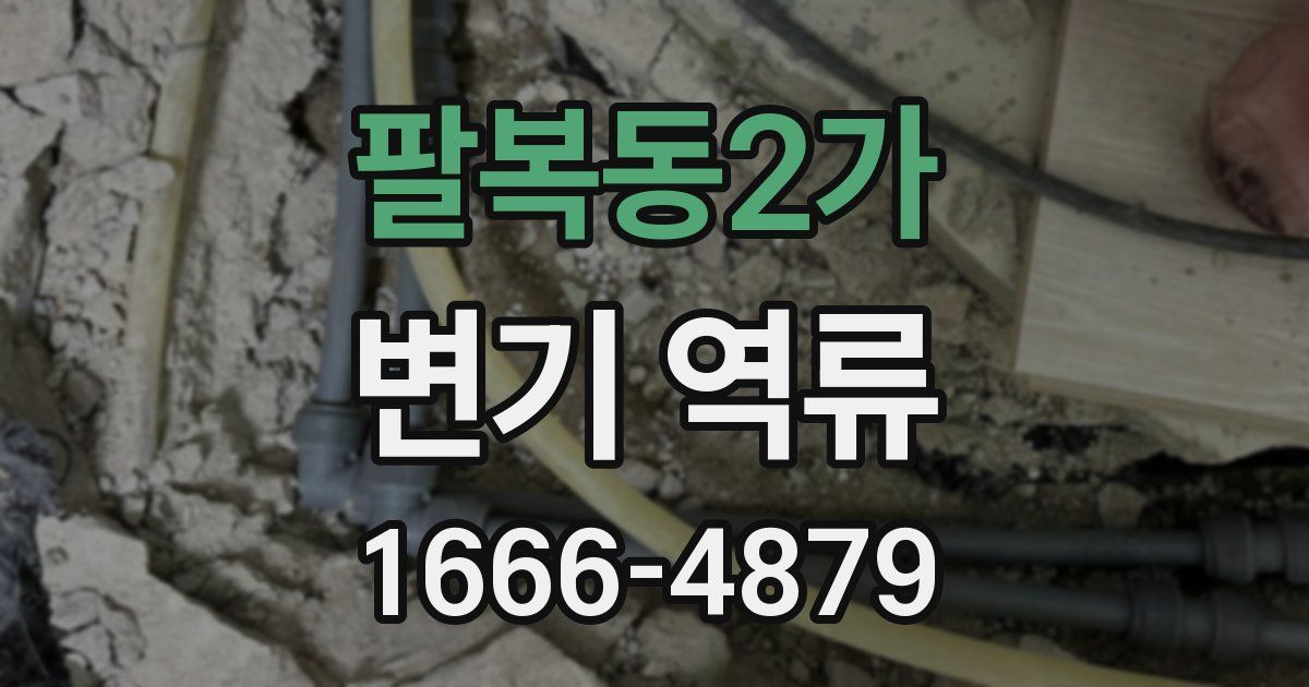 팔복동2가 변기 역류
