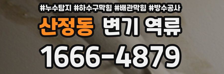 산정동 변기 역류
