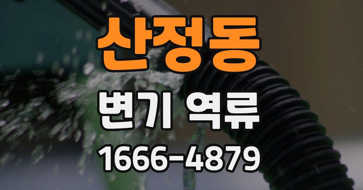 산정동 변기 역류