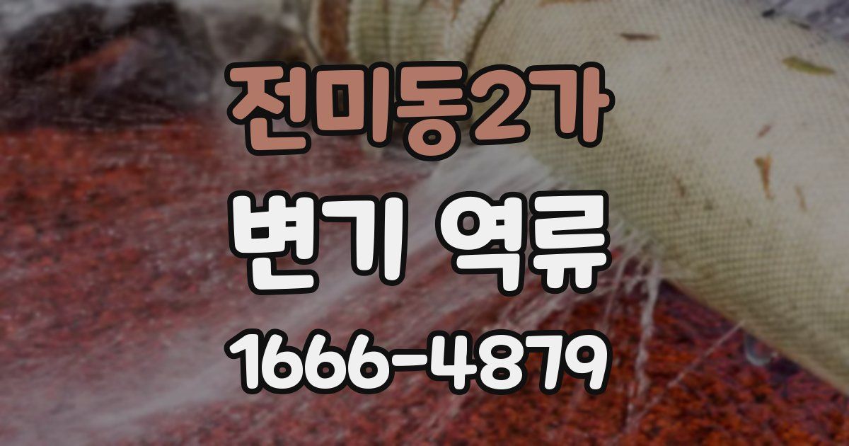 전미동2가 변기 역류