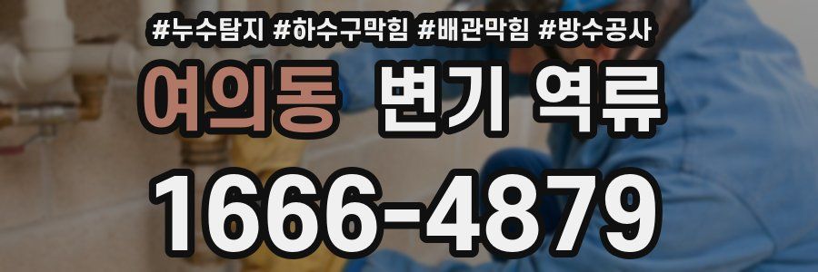 여의동 변기 역류