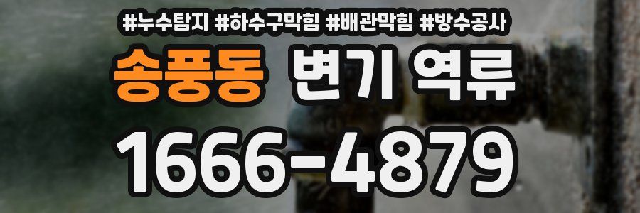 송풍동 변기 역류