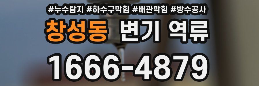 창성동 변기 역류