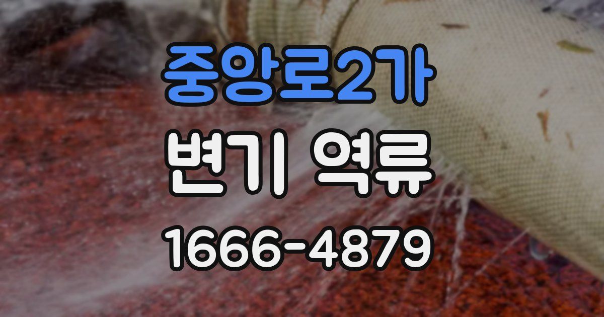 중앙로2가 변기 역류
