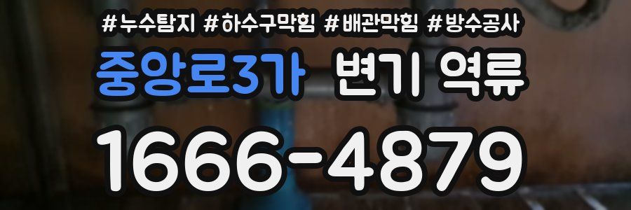 중앙로3가 변기 역류