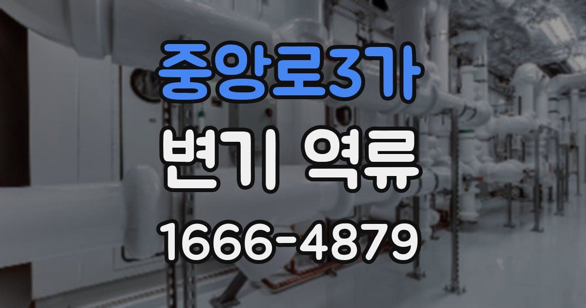 중앙로3가 변기 역류