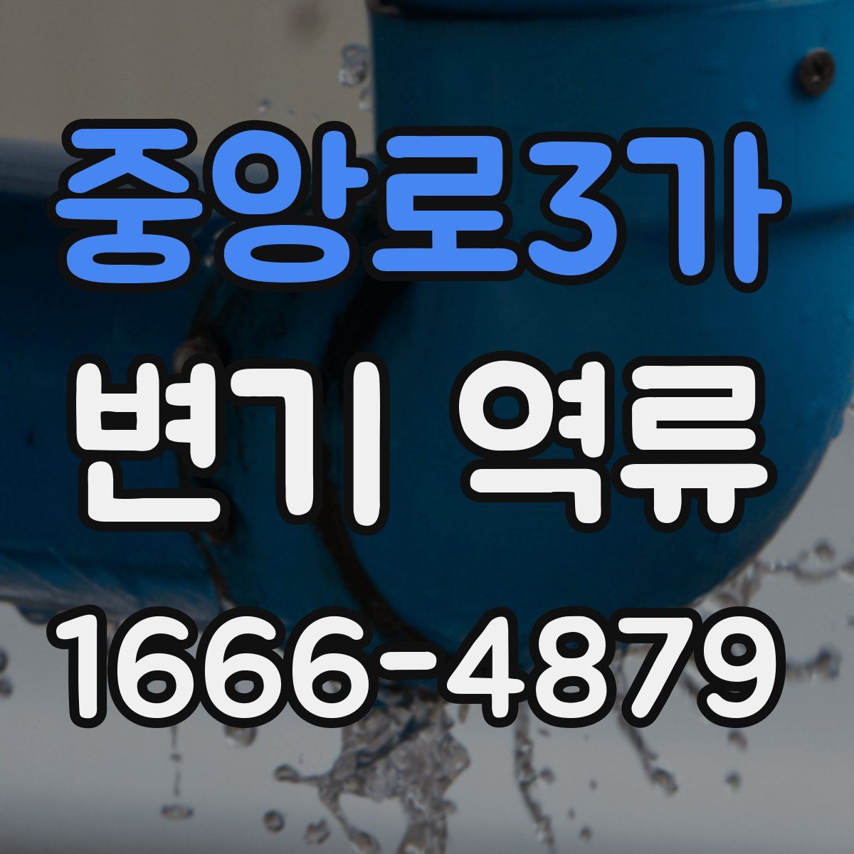 중앙로3가 변기 역류
