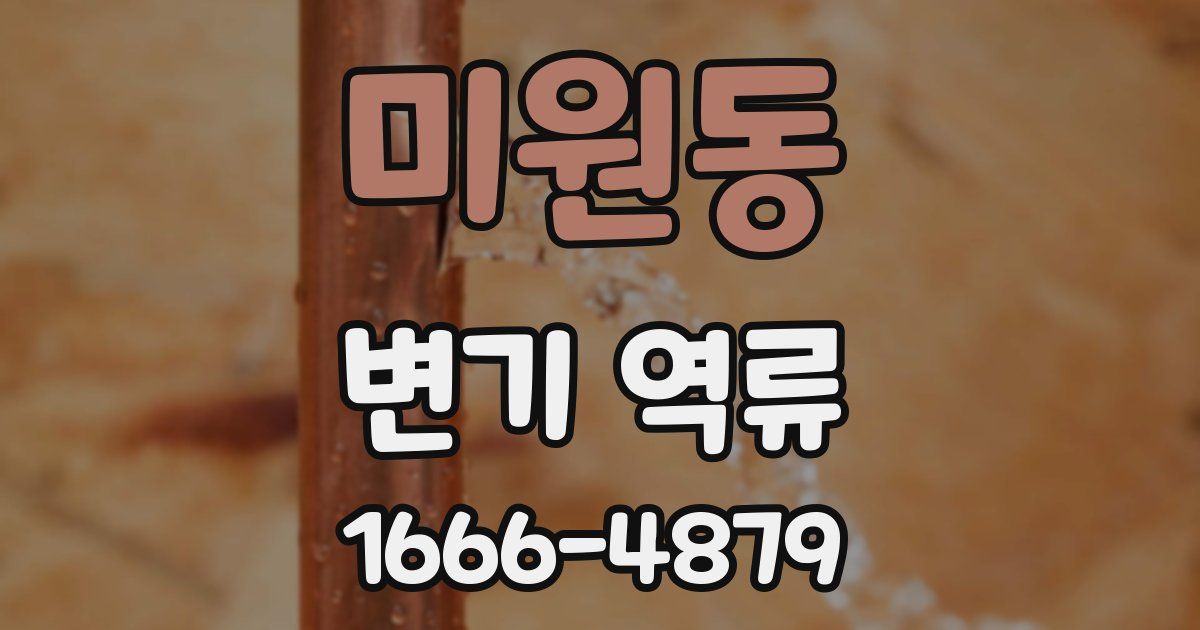 미원동 변기 역류