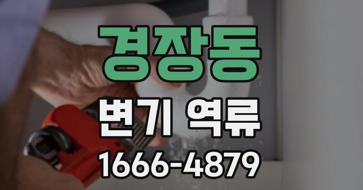 경장동 변기 역류