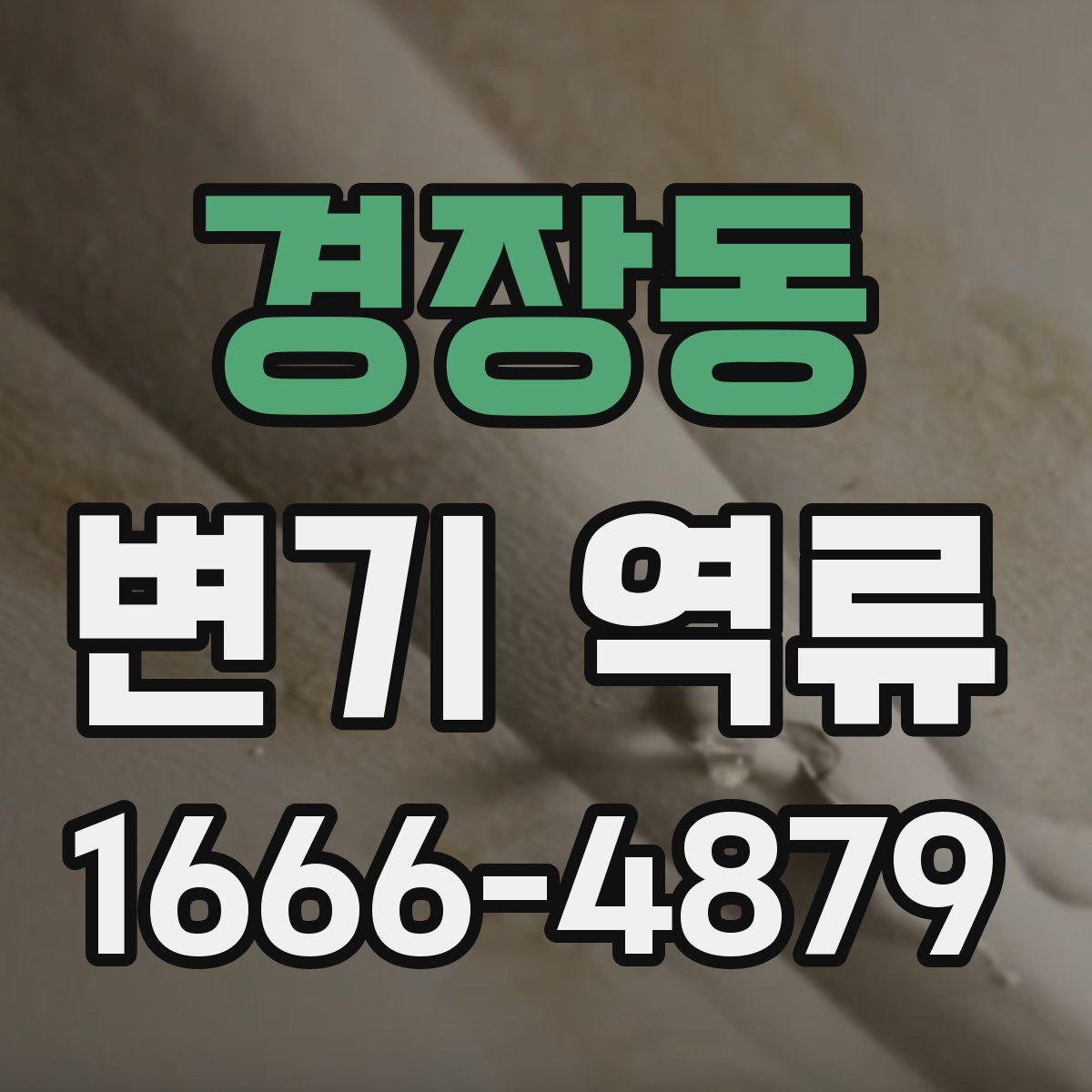 경장동 변기 역류