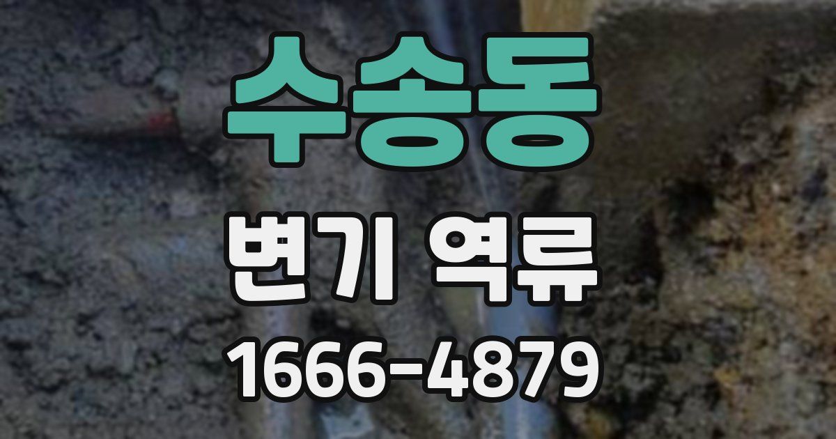 수송동 변기 역류