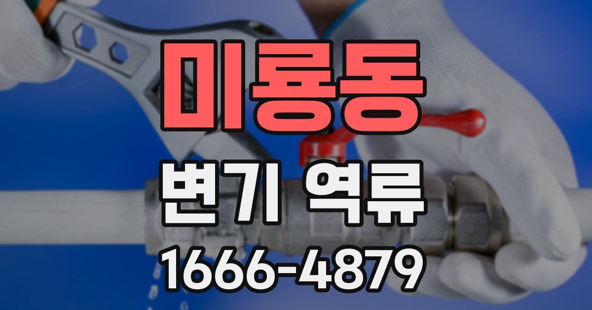 미룡동 변기 역류