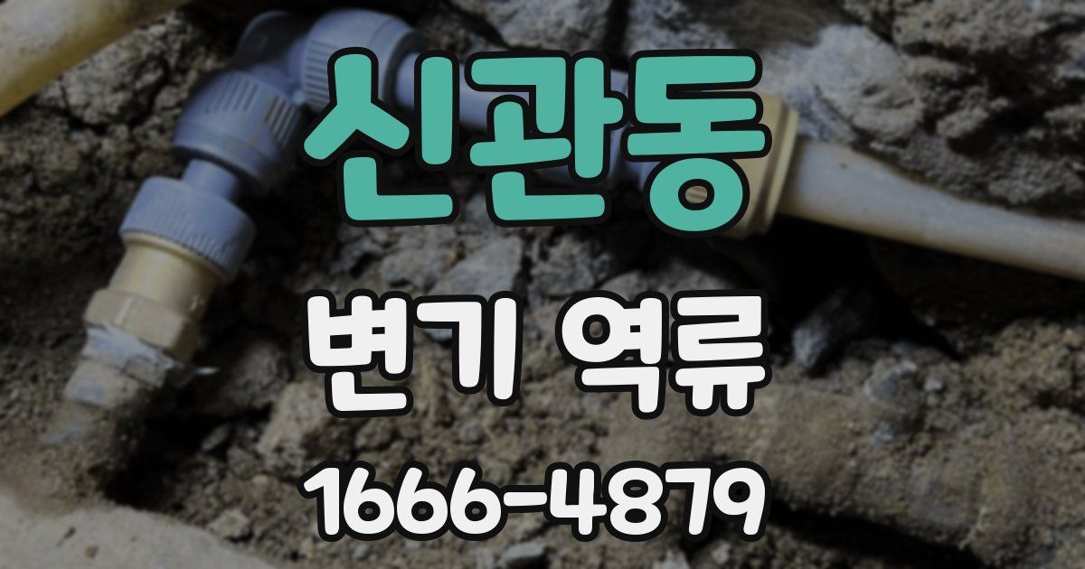 신관동 변기 역류