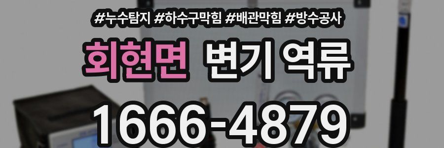 회현면 변기 역류