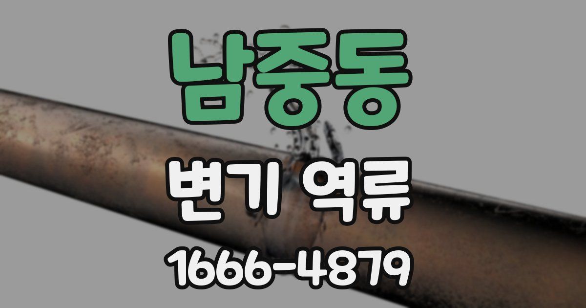 남중동 변기 역류