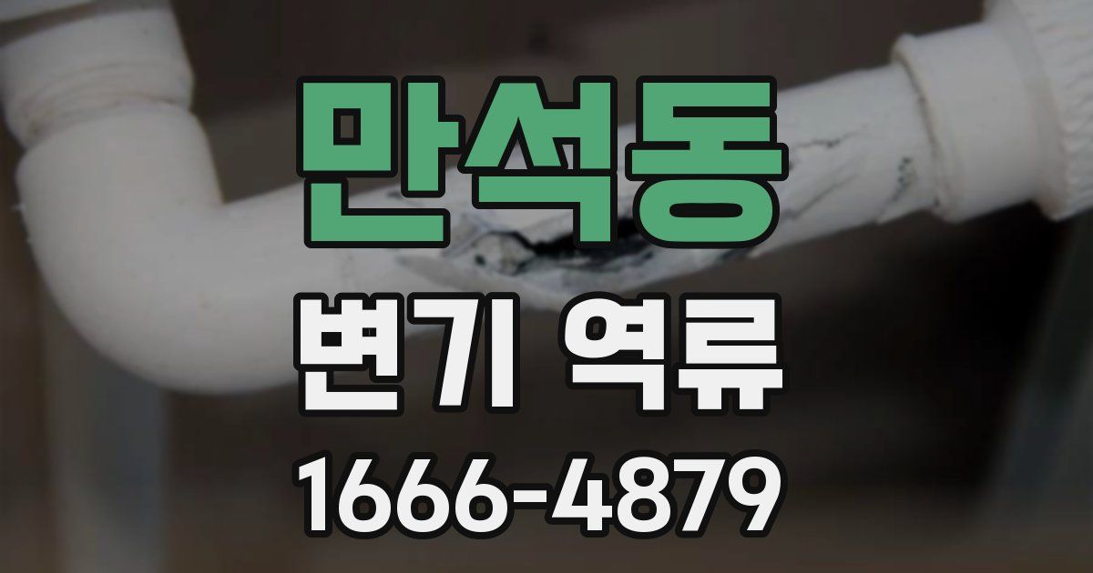 만석동 변기 역류
