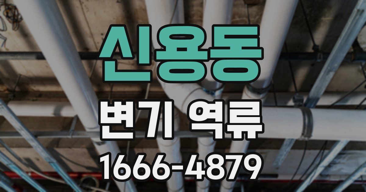 신용동 변기 역류