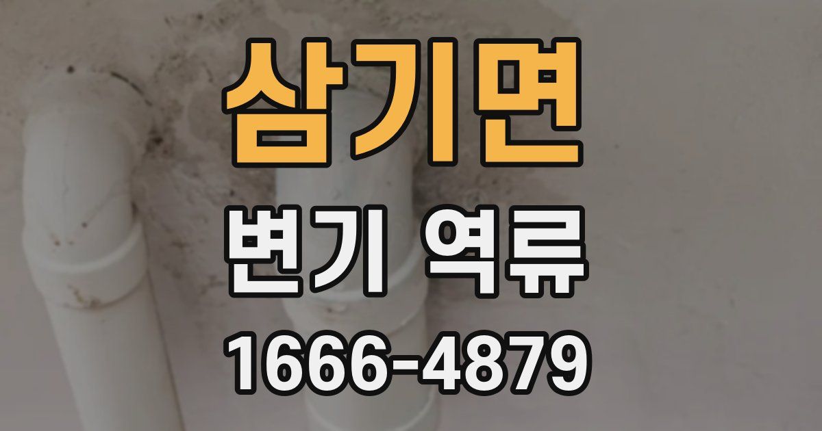 삼기면 변기 역류