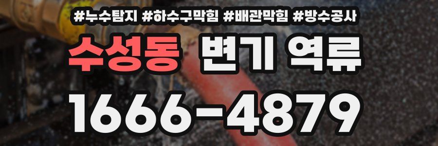 수성동 변기 역류