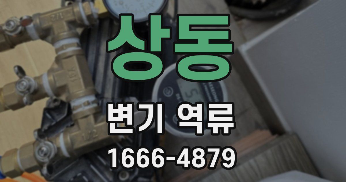 상동 변기 역류