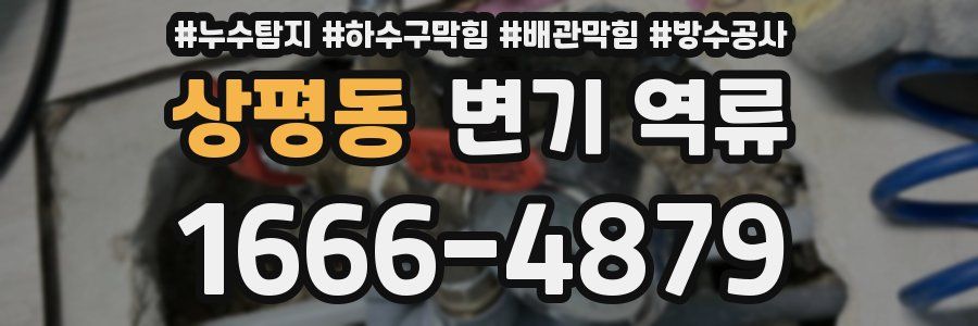 상평동 변기 역류
