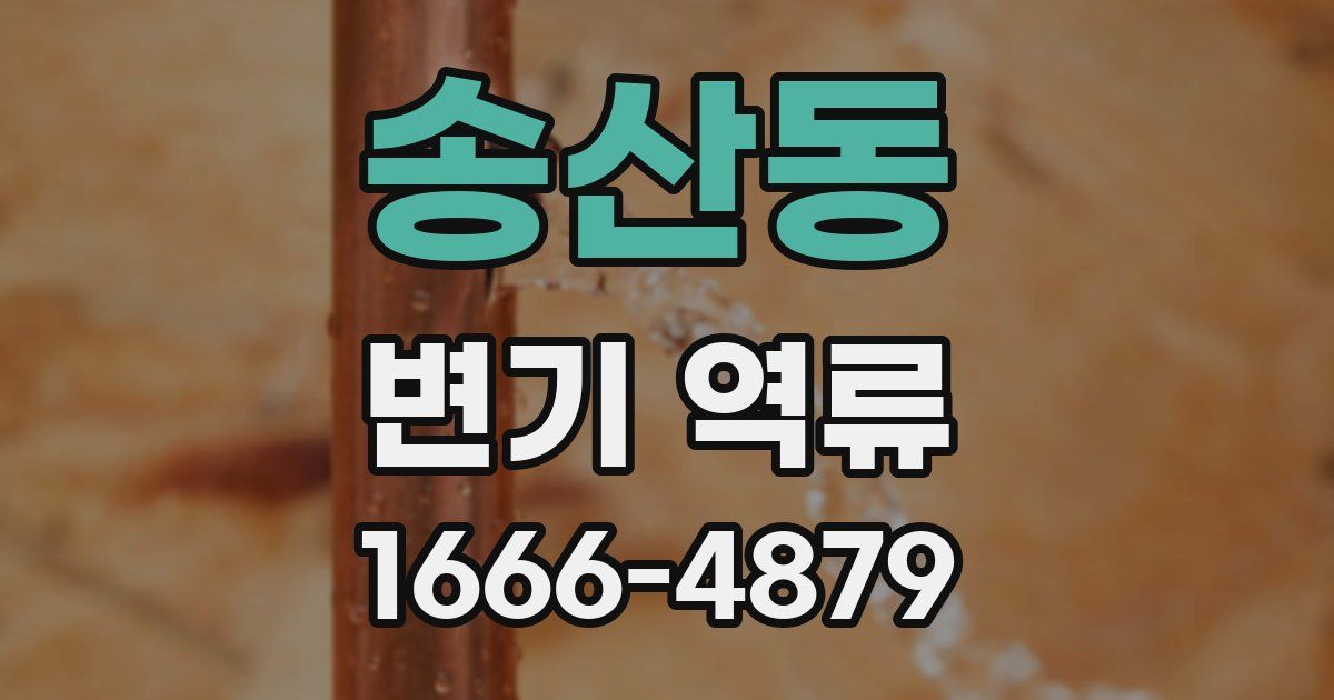 송산동 변기 역류